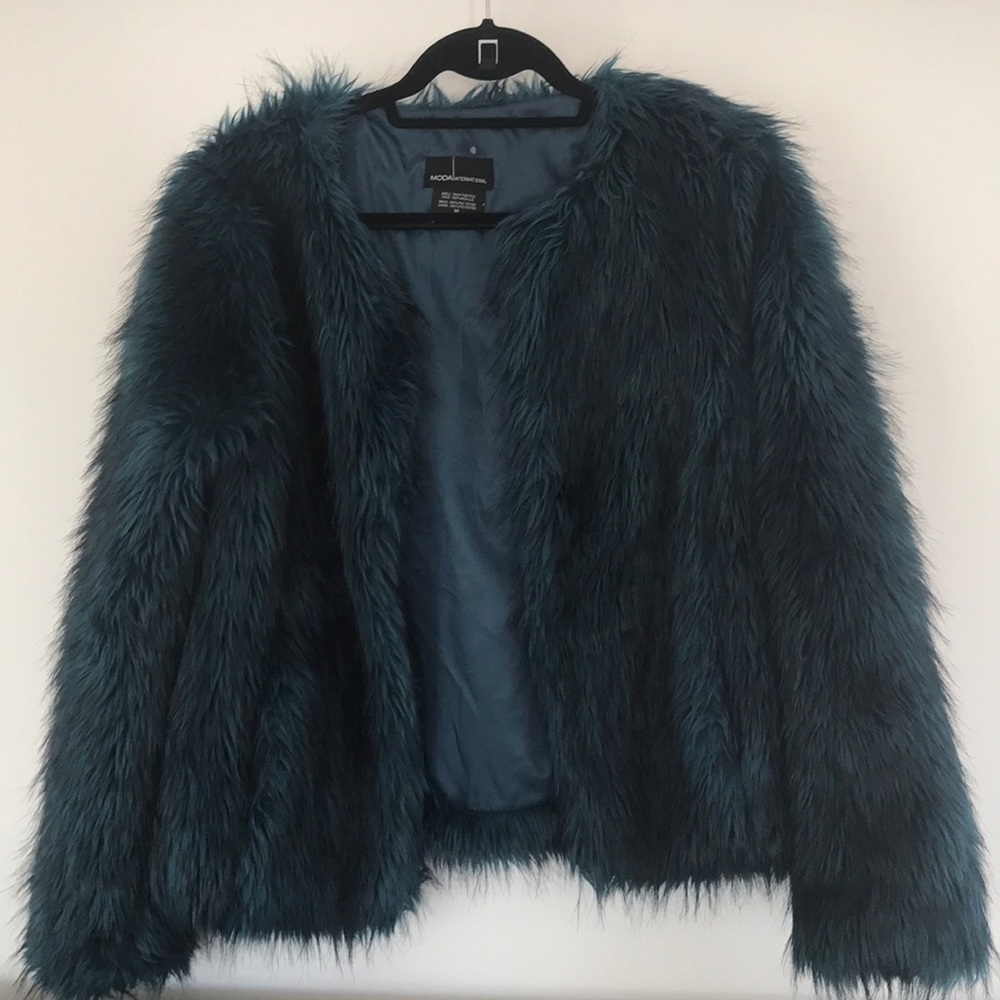 Faux Fur Blue Coat